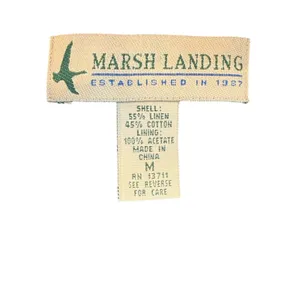 Marsh Landing quiet lux minimal Navy Women's cotton linen blend Vest size Medium thumbnail 3