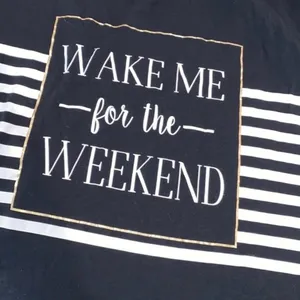 CATO black T-shirt Wake me for the weekend size 26/28W thumbnail 5