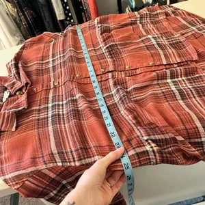 American Eagle Oversized Soft Cotton Flannel Button Long Sleeve Shirt Size Small thumbnail 9