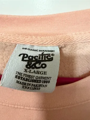 Women's Peach Orange Pumpkin Face Crewneck Sweatshirt thumbnail 2