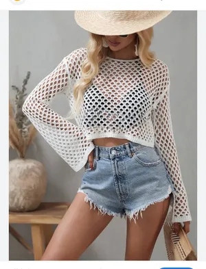 White Bikini Cover Up Beachswear Size XS thumbnail 3