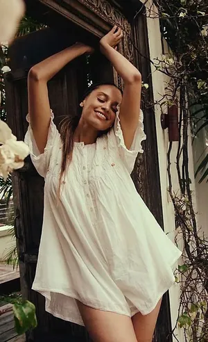 Free people Victoria Babydoll Romper thumbnail 1