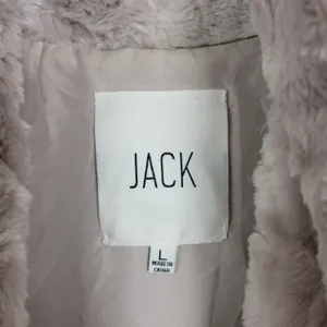 Jack by BB Dakota Elektra Vest Womens Large Tan Faux Fur Foldover Collar Lined thumbnail 7