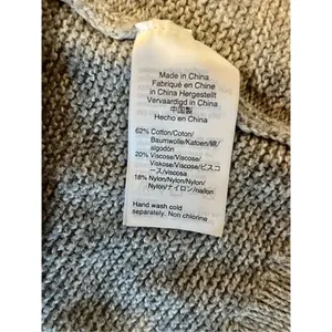 Madewell cotton blend grey knit crewneck sweater xxs thumbnail 7