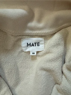 MATE the Label Fleece Quarter Zip Sweatshirt XS Bone thumbnail 9