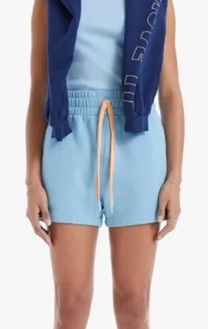MOTHER The Knockout Short Size Small Sweat Shorts Move It Milky Baby Blue thumbnail 1