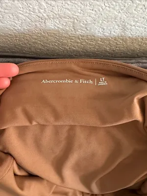 Abercrombie & Fitch Sleek Brown Bodycon‎ Midi Dress with Keyhole Neckline thumbnail 3