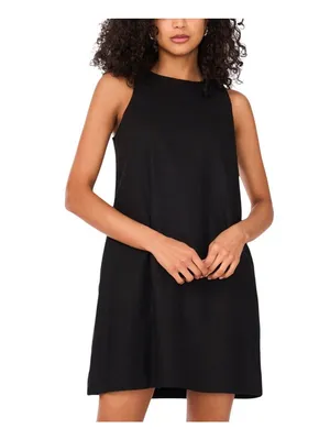 NWT MSK Womens Sleeveless Shift Mini Dress 93683741X Rich Black L thumbnail 2