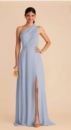 Bridesmaid Birdy Grey Dusty Blue Dress thumbnail 1
