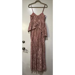 For Love & Lemons Shai Maxi Dress Dusty Pink Size Medium NWT Feminine Romantic thumbnail 10