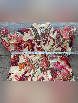 A‎ love a paisley print cream midi dress size medium thumbnail 5