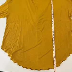 Free People Shimmy Shake Open Back Top Golden Yellow Size Medium thumbnail 10