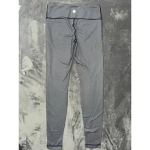Lululemon Women's‎ Wunder Under Pant Super Stripe Cadet Blue White Size 6 thumbnail 3