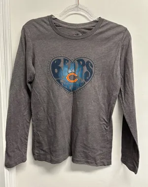 NFL Bears women’s Long Sleeve Gray Shirt thumbnail 1