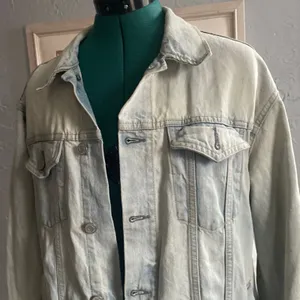 GAP Denim Gap 4 Good Bleached Jean Jacket Summer Festival Beach Indie Burnout L thumbnail 7