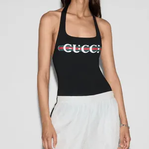 GUCCI logo printed halter neck swimsuit bodysuit thumbnail 4