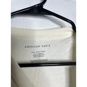 NEW American Eagle Corvette Muscle Tank Cream Graphic Print Size L/XL thumbnail 3