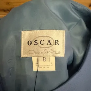 NWT Oscar De La Renta Size 8/M Wool Blend Sheath High Neck Knee Length Dress thumbnail 10