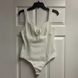 ASTR The Label White Ribbed Bustier Bodysuit Size XL thumbnail 4
