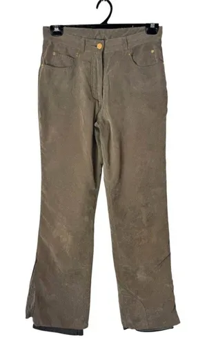 Obermeyer‎ Vintage Ski Pants Women 8 Brown Olive Faux Suede Cortina Gorpcore thumbnail 1