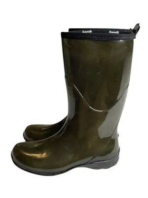 Kamik ☔︎︎ Heidi Glossy Tall Wellies Rainy Day Rain Boot ☔︎︎ Khaki Green ☔︎︎ 7M thumbnail 9