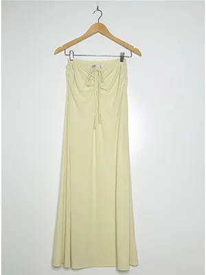 FP Beach Free People Yellow Convertible Midi Dress Maxi Skirt Small thumbnail 4