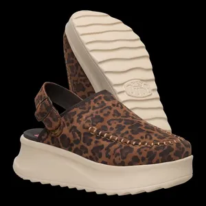 Hey Dude Leopard Print Delray Suede Clogs thumbnail 3
