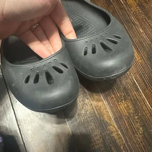 Crocs black slip on rubber ortho washable Mary Jane shoes thumbnail 2