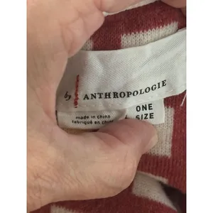Anthropologie Red Checkered Fleece Tie Front Vest One Size OS JK THINGS VEST thumbnail 11