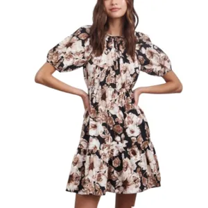 Rails‎ Khloe Floral Knee Length Shift Dress Sepia Roses Sz XS thumbnail 2
