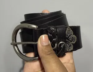 Womens Fossil Silver Buckle & Print Butterfly Print‎ Belt 42.5" Sz L thumbnail 1