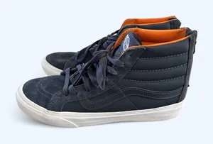 Vans SK8-Hi Top Skate Shoes Sneakers Navy White Womens 9 Men's 7.5 thumbnail 1