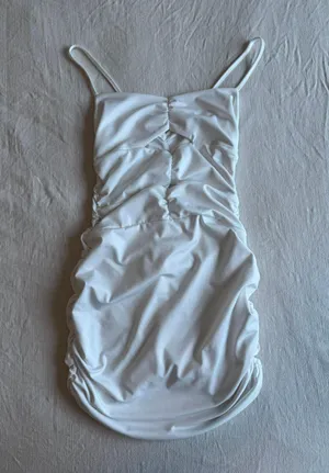 White Bodycon Cut Out Dress thumbnail 1