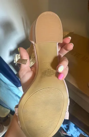 Suede Blush Heels Pink Size 8.5 thumbnail 3