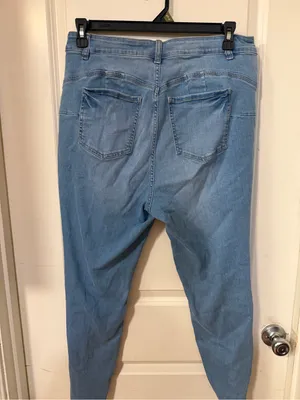 Wax Jean Light Blue Distressed Skinny Jeans thumbnail 4