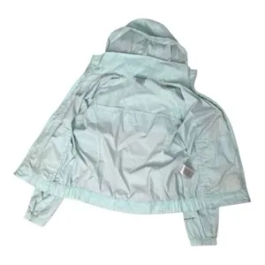 Columbia Women Hooded Rain Jacket Size M Light Blue Outdoor Jacket Zipper Front thumbnail 8