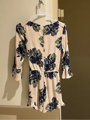 Free People boho bohemian floral romper thumbnail 5