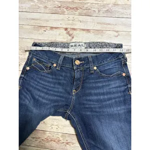 Ariat R.E.A.L Octavia Straight Jeans Women's Size 29S Short Blue Denim Western thumbnail 6