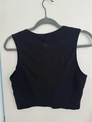 Lululemon black crop top thumbnail 4