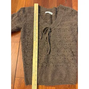 Hollister Y2K Pullover Sweater Size Small Minimalist Earthy Granola Girl Brown thumbnail 6