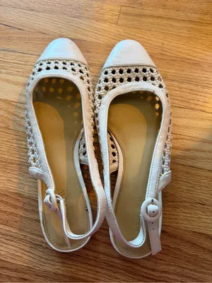 J. Crew Woven Slingback Flats in Dusty Ivory- 7.5 thumbnail 5