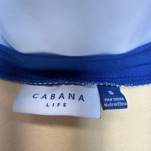 Cabana Life Womens One Piece Long Sleeve Zip Swimsuit Rash Guard Size‎ S Blue thumbnail 6