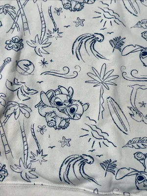 Disney’s Lilo & Stitch Women’s Size S Angel Island Cream & Navy Sweatshirt thumbnail 2