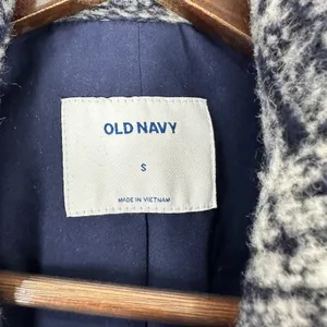 Old Navy Peacoat Women Small Plaid‎ Wool Blend Double Breasted Preppy Academia thumbnail 2