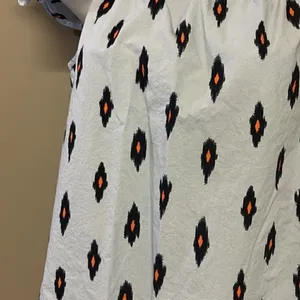 J. Crew Light Blue Cotton Abstract Design Fluttered Sleeve Sundress- Small thumbnail 7