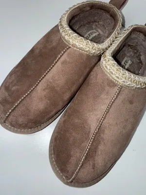 Maurices SuperCush Charlie Clogs Slippers Brown Embroidered Slip On thumbnail 3