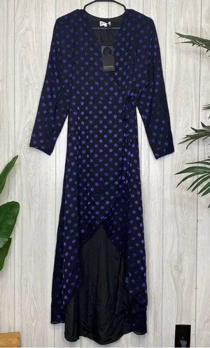 NEW Revolve Privacy Please Misha Polka Dot Wrap Maxi Dress size S Small NWT thumbnail 1