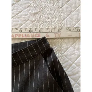 H&M Pinstriped Wide Leg Trousers Gray NWT Size Small thumbnail 9