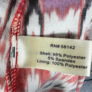 Boston Proper Ikat Geometric Maxi Dress Red Boho Braided T-Back Size S thumbnail 6