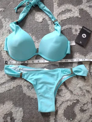 NEW Azzelia Aqua Halter Push-Up Bikini Set thumbnail 1